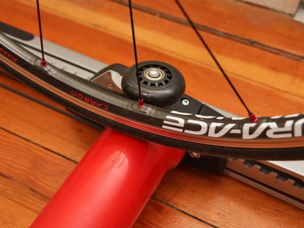 If you drift off too far to the side on the Elite E-motion rollers, simply push back off of the urethane side bumpers to bring yourself back inline. In practice, you can hit the bumpers surprisingly hard and still right your path.