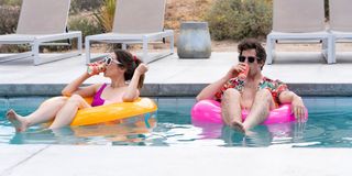 Palm Springs Andy Samberg and Cristin Miloti pool float