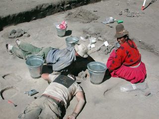 Ancient Peru excavation