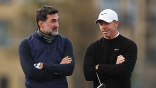 Yasir Al-Rumayyan and Rory McIlroy during the Alfred Dunhill Links Championship