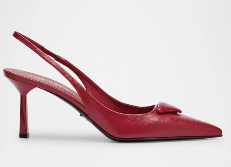 Prada, Vernice Leather Slingback Pumps