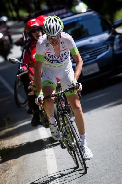 Alexandre Geniez (Argos-Shimano) launches a solo attack