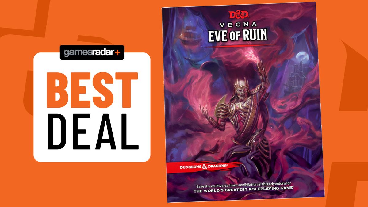 Vecna: Eve of Ruin cover on an orange background alongside a &#039;best deal&#039; badge