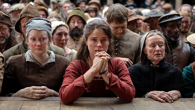 Jessie Buckley as Agnes Shakespeare in "Hamnet" (2025).