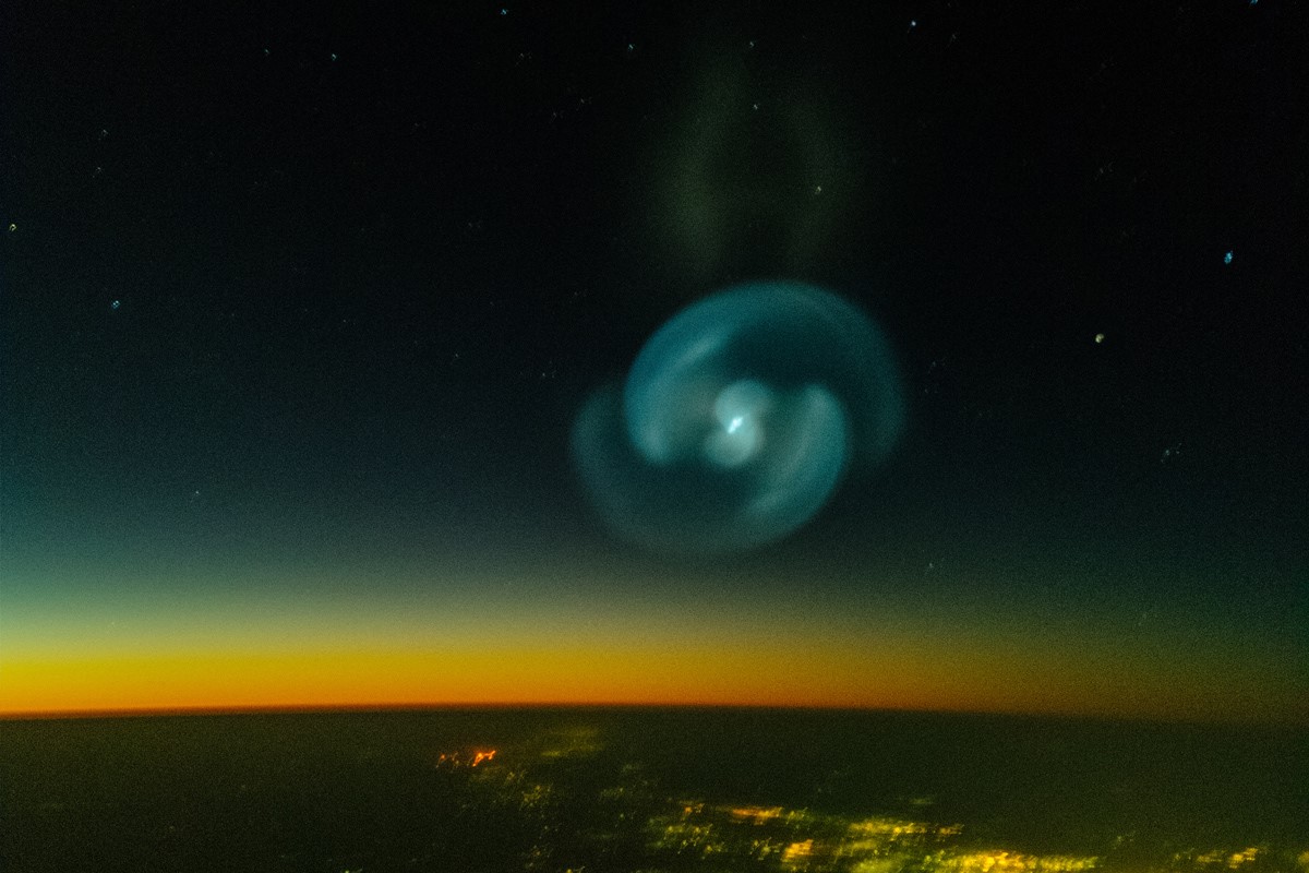 Did you see a swirly blue light in the sky? It was SpaceX