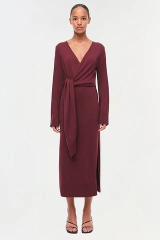 Skyla Cotton Cashmere Wrap Dress