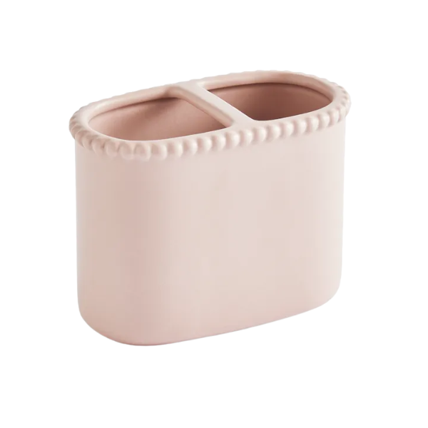 Dunelm Bobbin Double Toothbrush Holder