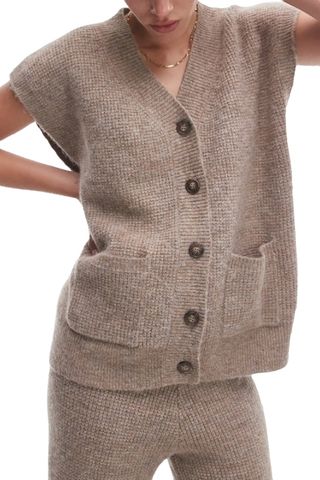 Thermal Stitch Sweater Vest