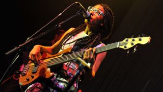 Esperanza Spalding performs on stage at the O2 Shepherd's Bush Empire on November 2, 2015 in London, England.