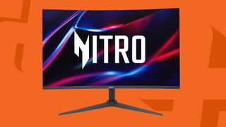 Acer Nitro XZ320QU on an orange background