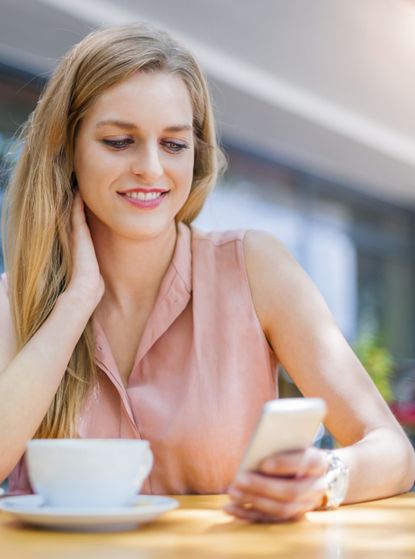 woman with phone