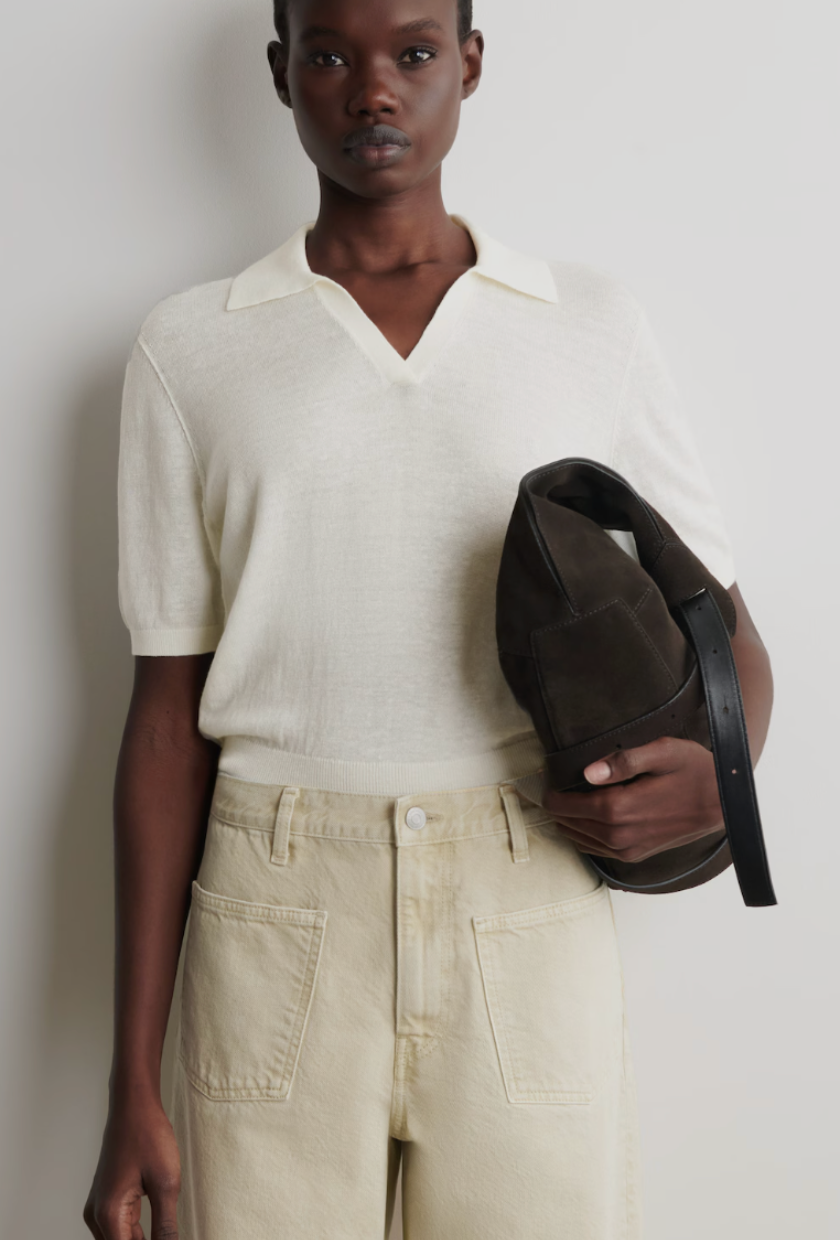 COS, Knitted Linen-Merino Polo Shirt