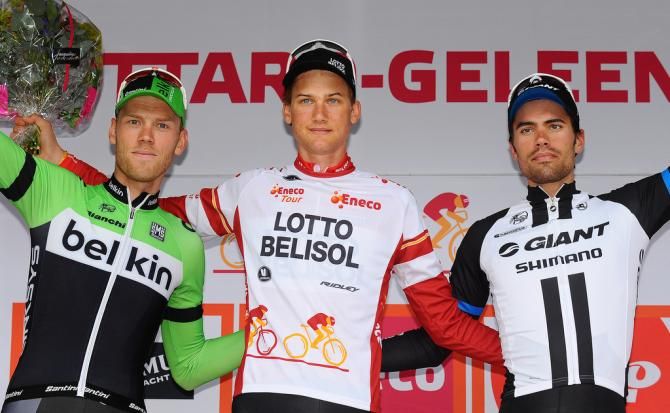 Lars Boom (Belkin), Tim Wellens (Lotto-Belisol) and Tom Dumoulin (Giant-Shimano)