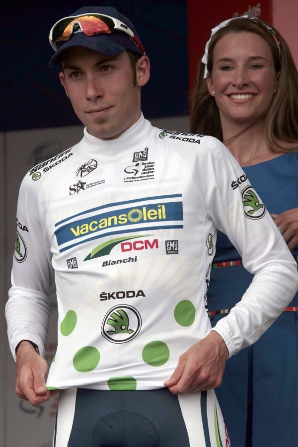 Marcello Pavarin (Vacansoleil-DCM) shows off the spoils.