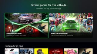 Xbox Cloud Gaming "free" tier powered by ads
