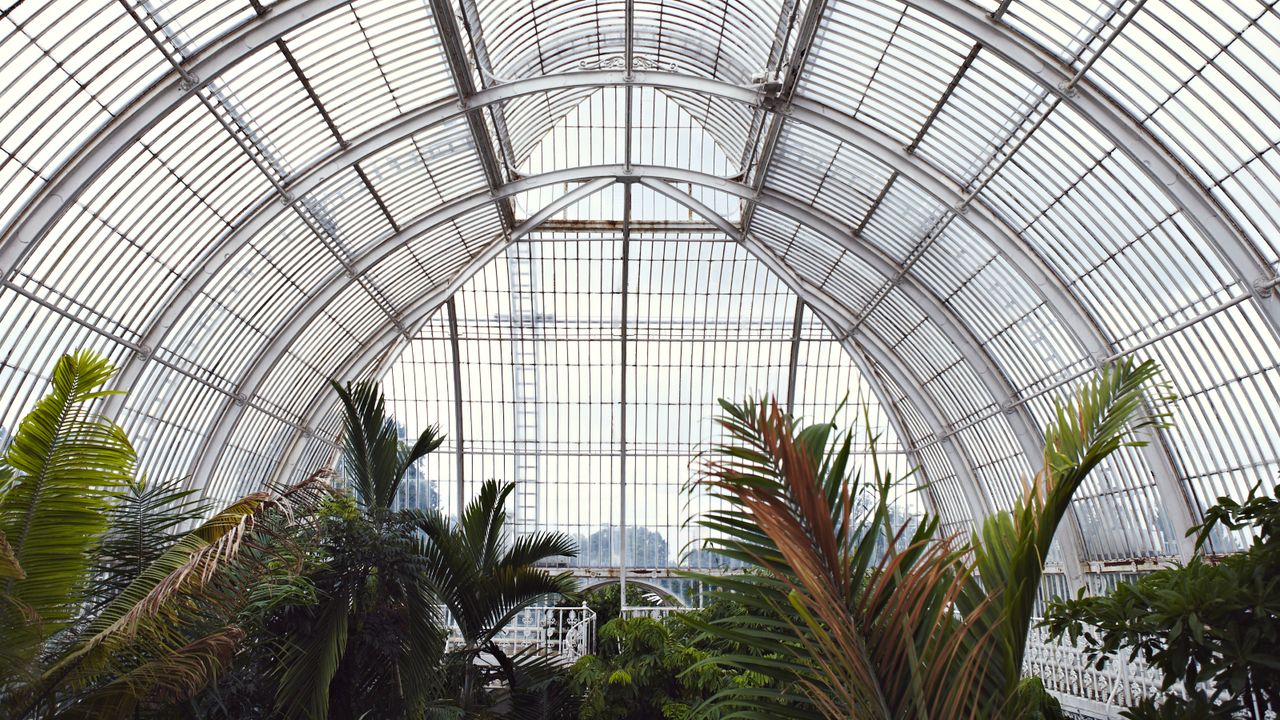 Glasshouse at Kew gardens in London