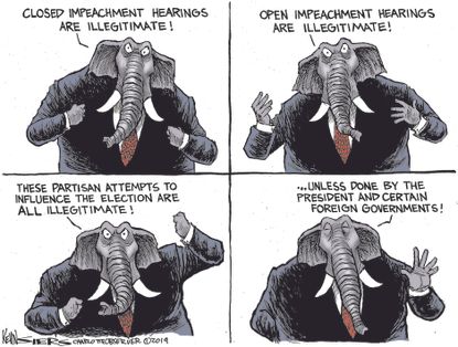 Political Cartoon U.S. GOP Skewed Impeachment Rules
