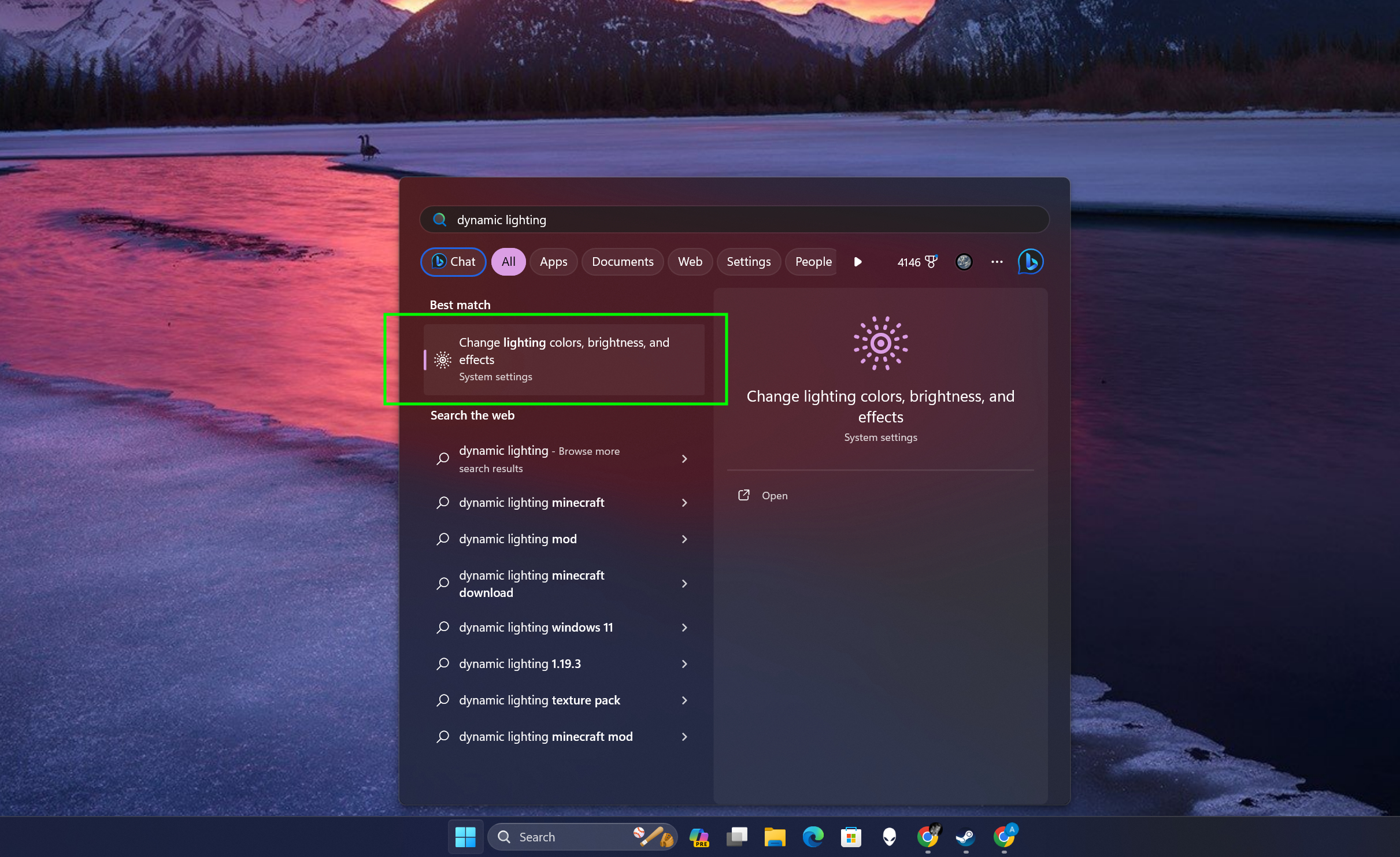 How to use Dynamic Lighting in Windows 11