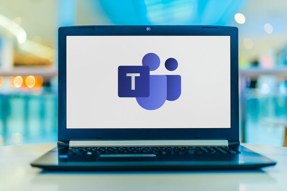 Microsoft Teams on a laptop