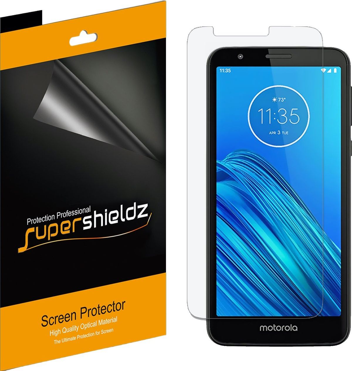 thumbnail image 2 of 5x Clear PET Screen Protector Guard For Motorola Moto E6 2 of 6