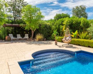 luxurious backyard pool