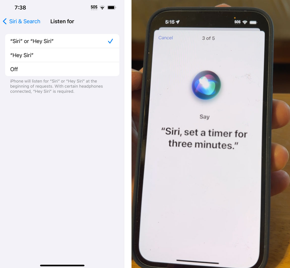 iOS 17 Siri: Die Zeiten von 