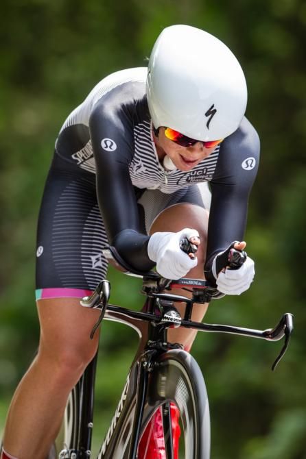Evelyn Stevens (Specialized-Lululemon) on the way to top three on the podium