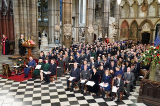 The Royal Family and other attendees at a Service of Thanksgiving for Prince Philip