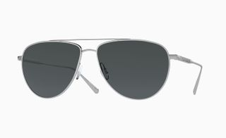 grey aviator style sunglasses