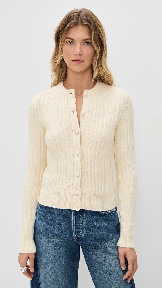 Madewell Ribbed Button Front Cardigan