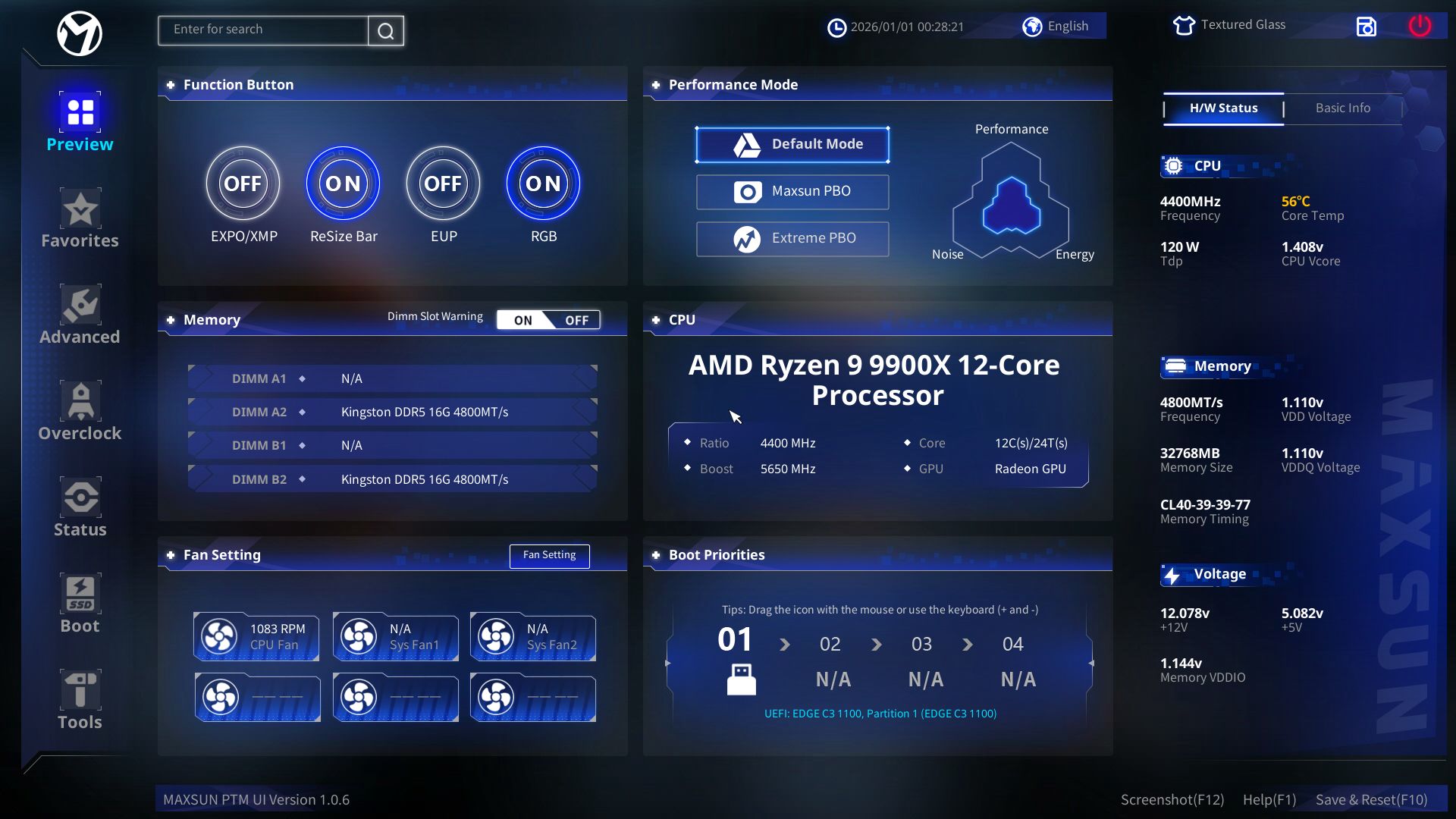 Maxsun Terminator B850M Pro II - BIOS