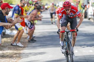 Chris Froome (Team Sky) on the attack at the Vuelta