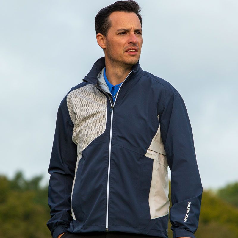Golf Rain Jacket With Removable Sleeves Glen Echo Golf Men's Rain