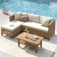 PHI VILLA Sectional Outdoor Couch and Coffee Table