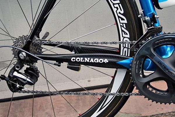The chain stays are highly sculpted and Zabel is one of the lucky ones to be using the new Shimano Dura-Ace 7900.