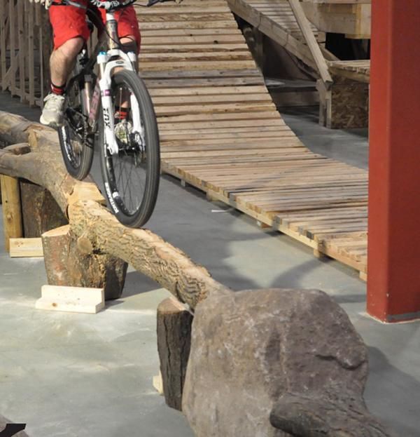 A sampling of the expert section at Ray's Indoor MTB Park's newest location in Milwaukee, Wisconsin.