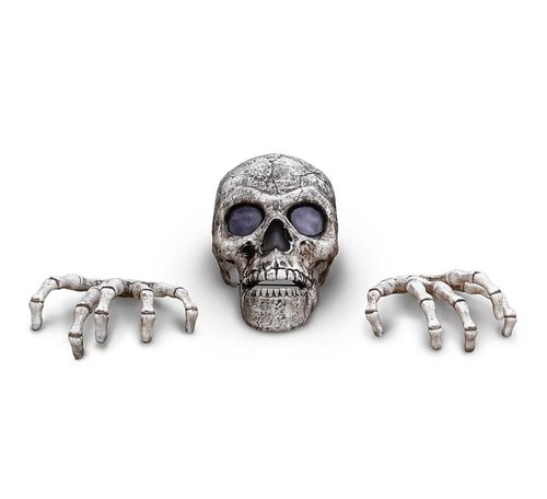 Haunted Living 2.3-ft Giant Skull with Hands Ground Breaker Yard Decoration
