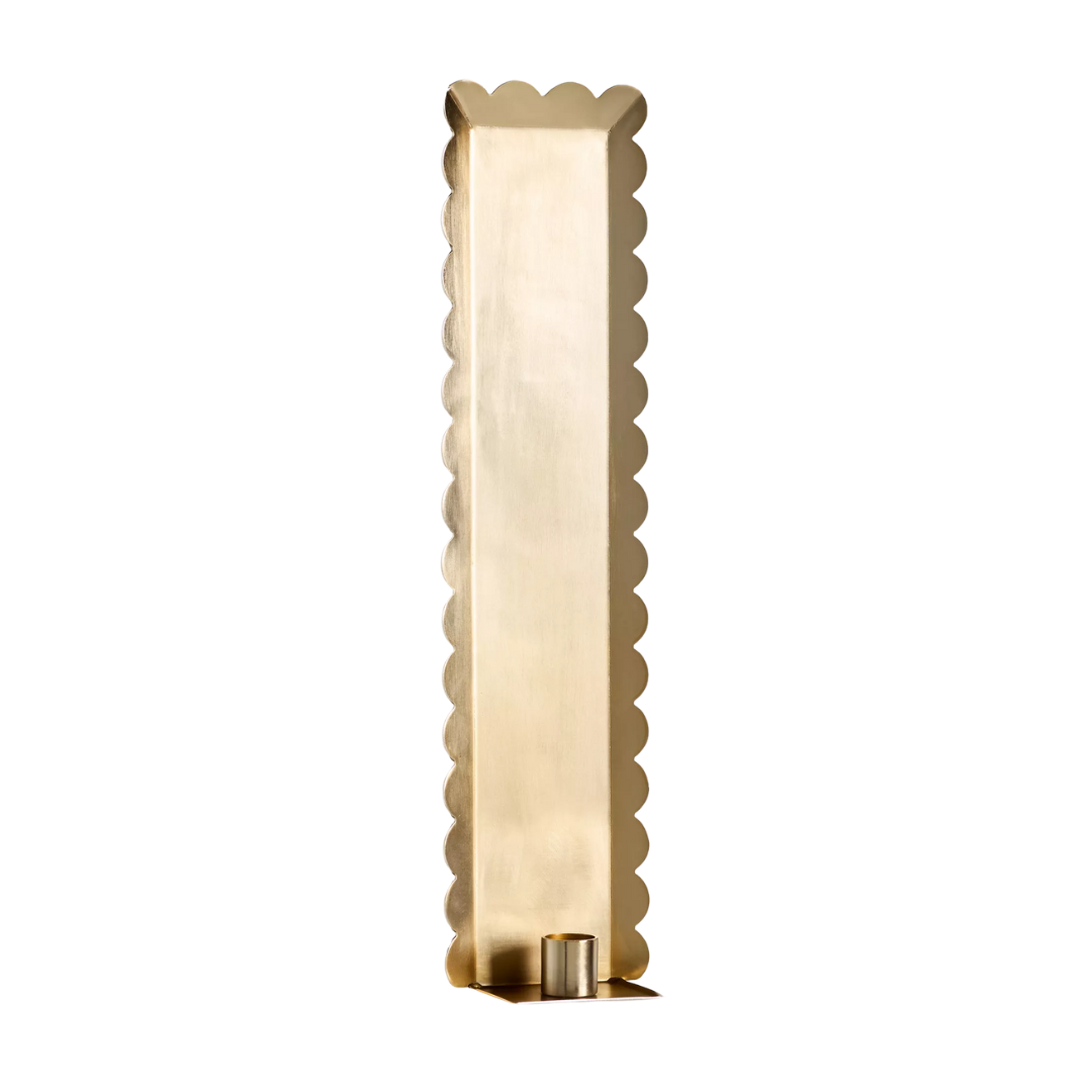Anthropologie, Scalloped Metal Candle Holder Wall Sconce