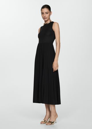 Pleated Midi Dress