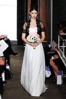 Dress, Photograph, White, Formal wear, Bridal clothing, Wedding dress, Gown, Black, Beauty, Bouquet,