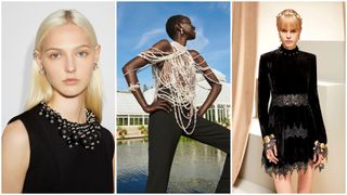 winter 2022 2023 jewelry trends at Givenchy, Oscar de la Renta, Roberto Cavalli