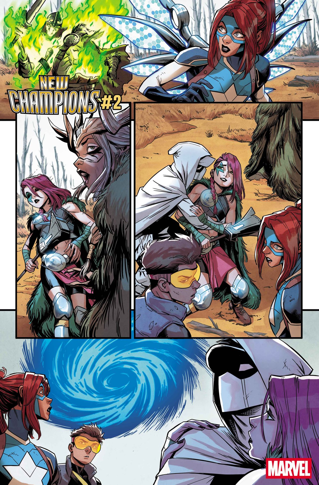 The New Champions &ndash; including new hero Gold Tiger &ndash; battle a hoard of zombies.