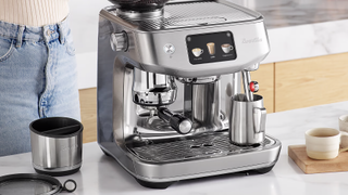 Breville Oracle Jet coffee machine on kitchen counter