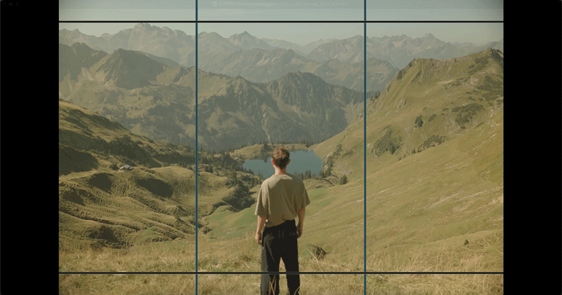 Open gate video, with two aspect markers, captured on the Canon EOS R6 Mark III