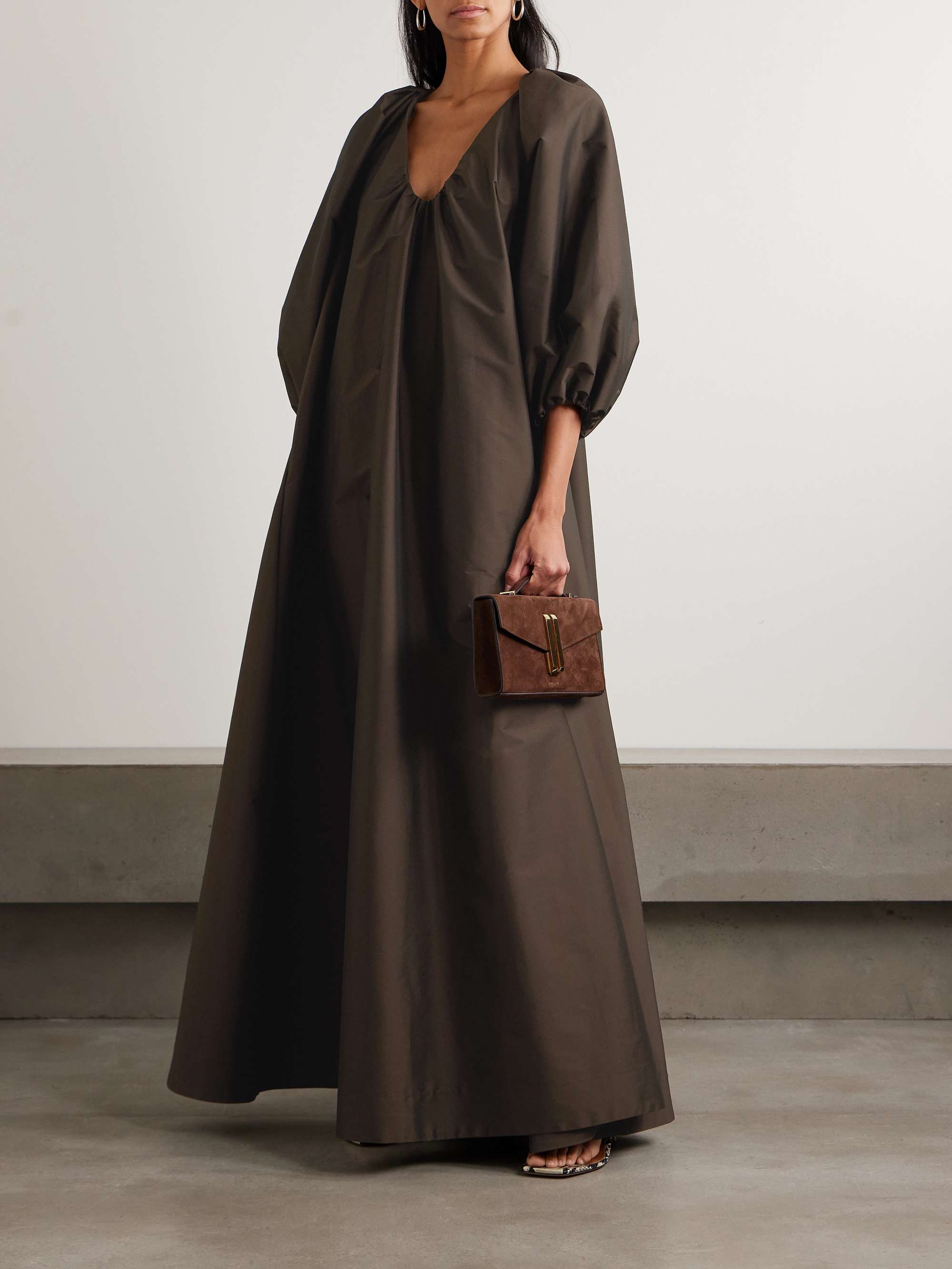 George Gathered Taffeta Gown