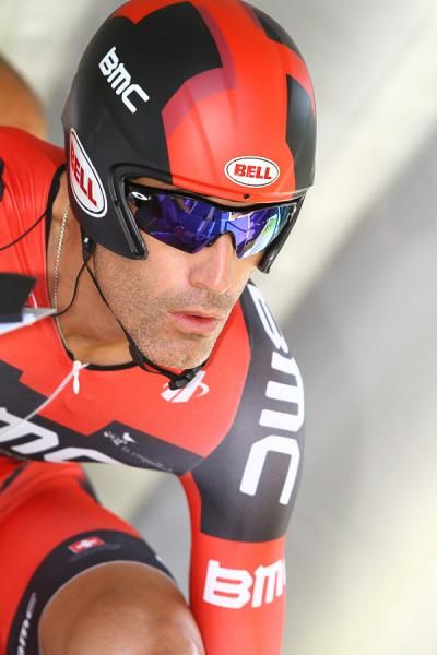 George Hincapie (BMC) gets set for his 17th Tour de France