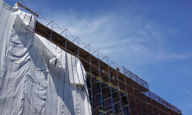 New apartment buildings being constructed in the desirable Brooklyn neighborhood, Williamsburg, April 4. 