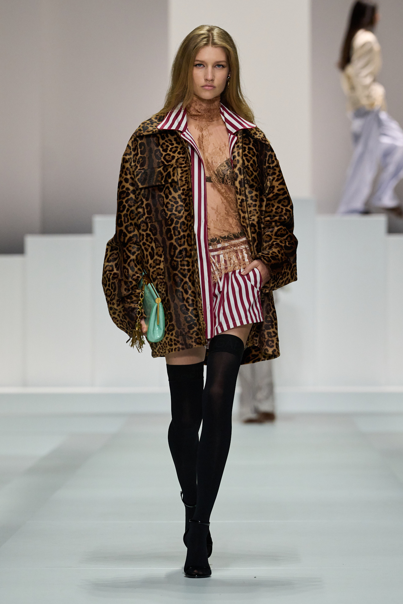 A model walks the runway from dolce &amp;amp; Gabbana spring/summer 2026