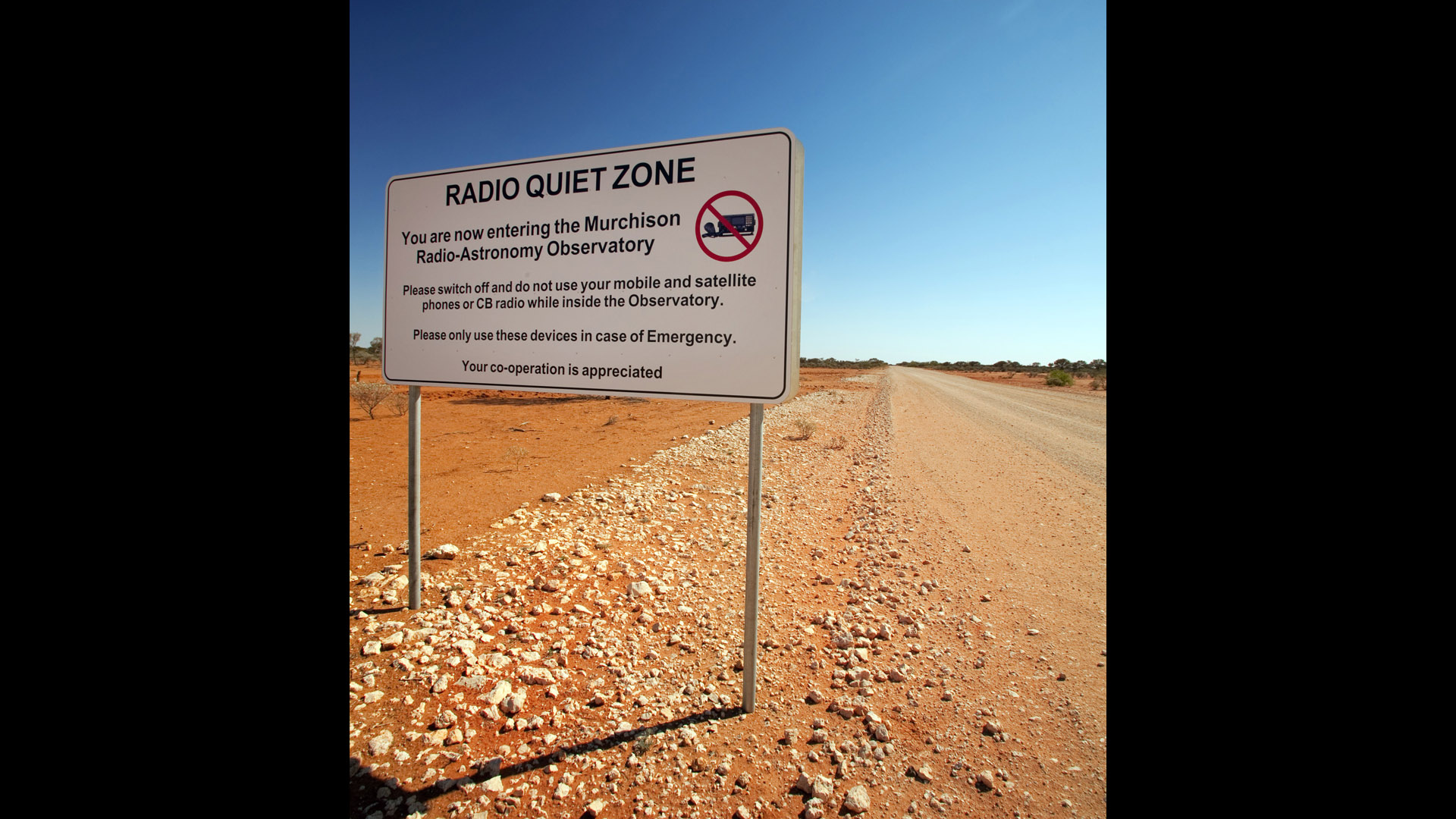 The Square Kilometer Array observatory sites are protected as radio-quiet zones that are out of reach of cell phone as well as terrestrial TV and radio networks.