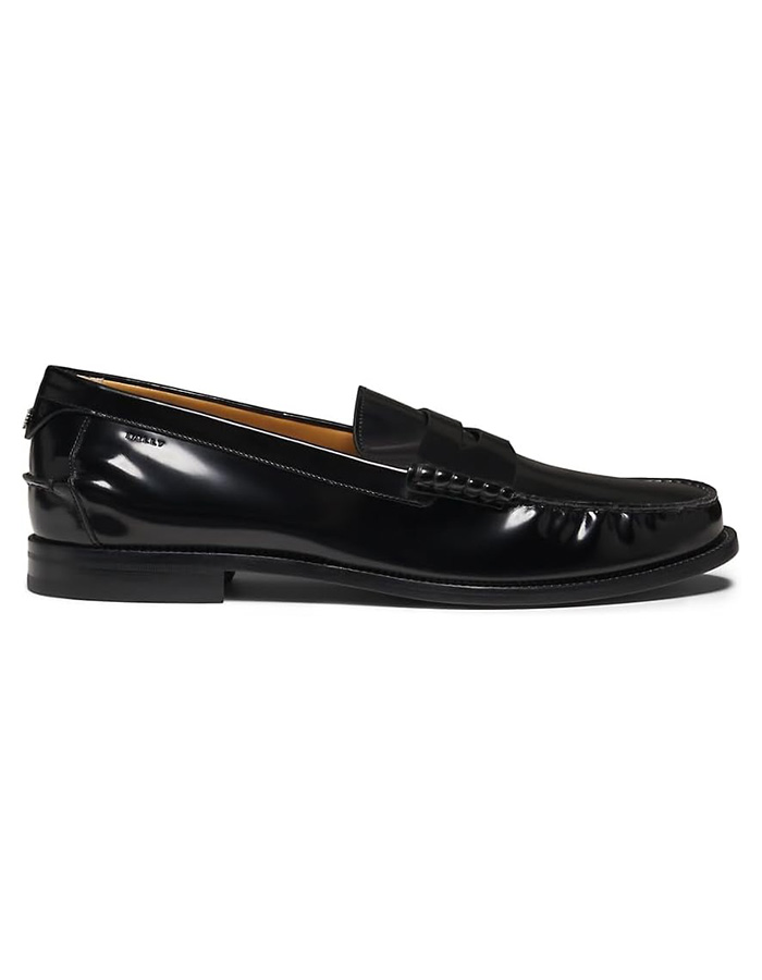 Bally, Charlex Leather Penny Loafers, Black, 11 Us